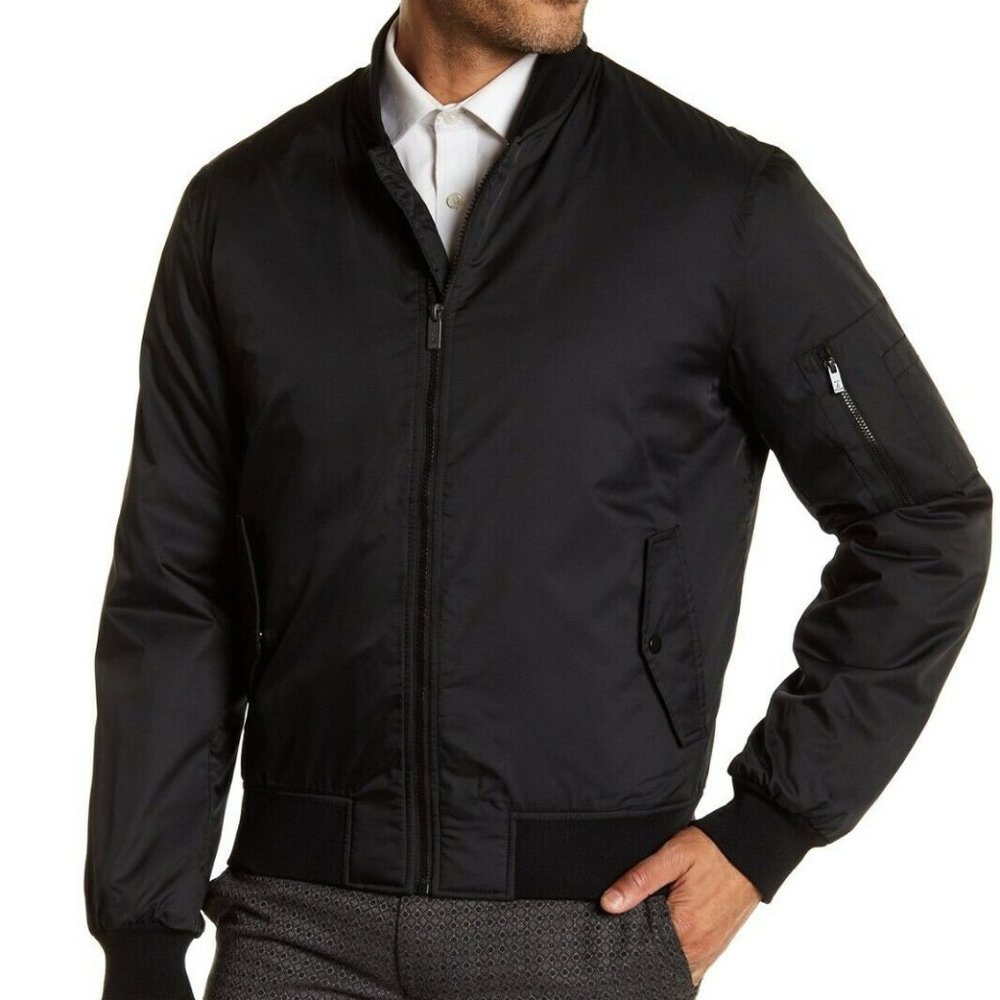Nick Graham Bronx Bomber Jacket Black Size Large